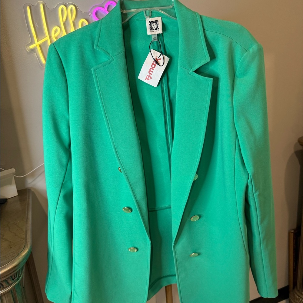 Anne Klein Vibrant Teal Blazer - Picture 6 of 11